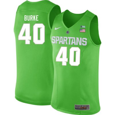Men Michigan State Spartans NCAA #40 Braden Burke Green Authentic Nike 2019-20 Stitched College Basketball Jersey NF32P17IM